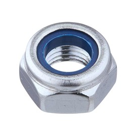 Locking Nuts M7 Galvanised Steel - DIN 985 - Stop Nuts - Self-Locking Nuts - Metric Hex Nut - Low Shape with Clamping Part (Thread: M7; Quantity: 25 Pieces)