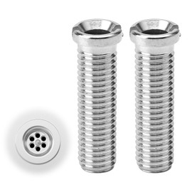 APOMOONS Pack of 2 Hollow Screw Sink, Stainless Steel Strainer Basket Valve for Strainer Basket Valves, Strainer Screw, Sink Screw, Sink Accessories for Kitchen Sinks, Strainer Basket Sinks, M12 x 45 mm