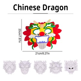 Xiuyer Masks for Colouring, Pack of 6 Animal Masks Children White Card Eye Masks with Elastic Rope for Painting and Designing for Boys Girls Crafts (6 Animals)