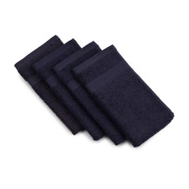 Gözze - New York Guest Towels, Set of 4, Soft and Absorbent, 100% Cotton, 30 x 50 cm - Graphite