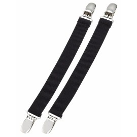Hold'Em Boot Clips Elastic Adjustable Leg Straps Pant Stirrups with Heavy Clips - 8" Inch