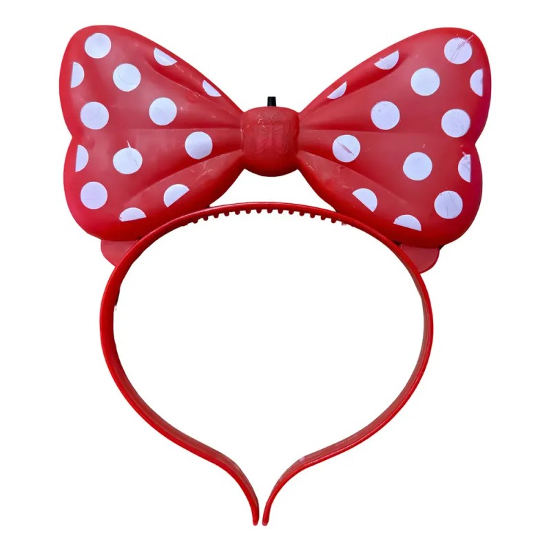 12 Diadema Minnie Luz Orejas Mimi Luminosas Fiesta Batucada Color