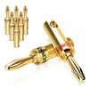 UCINNOVATE Speaker Banana Plug Connectors, 4 Pair (8pcs) Gold-Plated HiFi