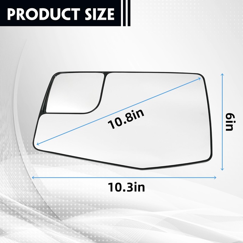 Convitex Driver Left Side Door Heated Mirror Glass with Rear