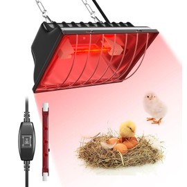 GlowUp Heat Lamp for Chicks, 275 W Heating Lamp Chicken Coop, Dimmable Heating Plate Lamp Warmer with Adjustable Hanging Chain, Waterproof, Poultry Coop Heating for Chickens, Ducks, Puppies, Livestock