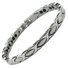 Stargems® PURE TITANIUM MAGNETIC BRACELET CLASSIC DESIGN SILVER DOUBLE STRENGTH
