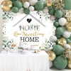 Mocsicka Housewarming Backdrop 7x5ft Home Sweet Home Greenery Eucalyptus Leaves