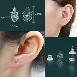 AWAVM 10 Pairs Clear Earrings for School Plastic Earrings Hypoallergenic Earrings Invisible Earrings Clear Stud Earrings Plastic Earrings for Sensitive Ears, Resin, resin
