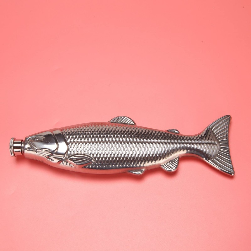Yuemsh 1 Set Fish-Shape Hip Flask 5Oz Bottle Mini Pocket