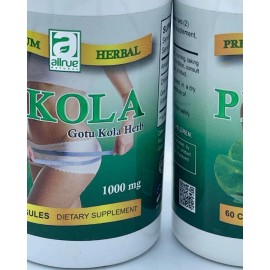 ALLNUE NATURAL pack 2 PIKOLA Gotu Kola Herb 60 caps dietary supplement bajar peso mujer dieta