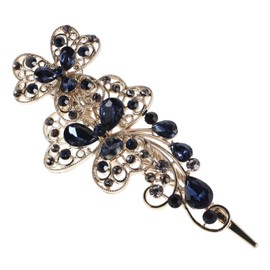 TOVINANNA Rhinestone Flower Hair Clip for Women Elegant Metal Hairgrip for Back of Head Styling Durable Accessory for Weddings Parties Everyday Use