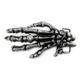 MULBA Vintage Western Cowboy Belt Buckle Zinc Alloy Belt Buckle 3D Engraved Skull Hand