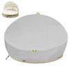 Outdoor Daybed Cover Waterproof, 600D Round Patio Sofa Cover, Heavy