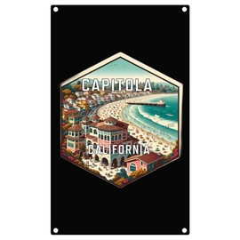 Capitola California Travel Destination Souvenir Metal Sign 9 x 15