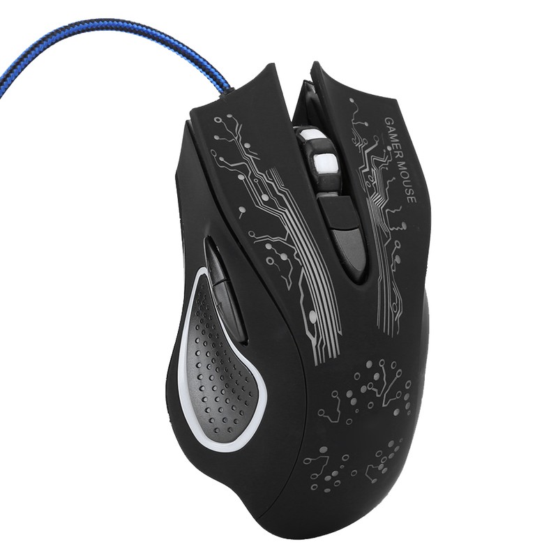 Wired Mouse LED Luminous 6 Key USB Home Office Gaming