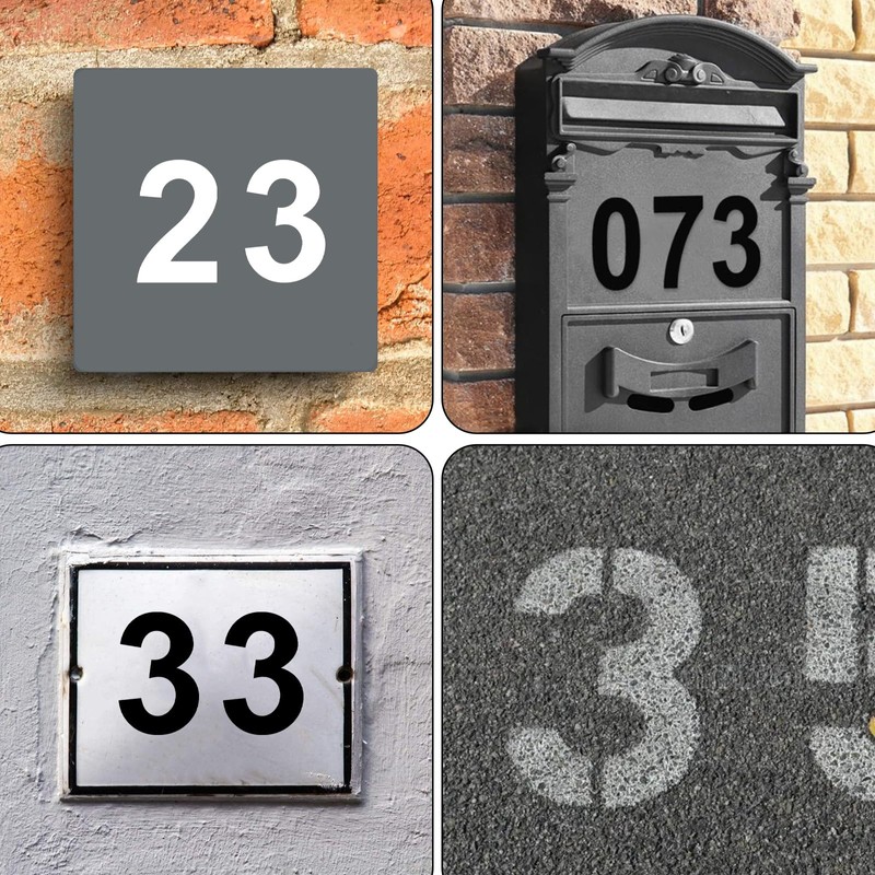 8 Inch Number Stencils for Painting, 0-9 Address Number Stencil
