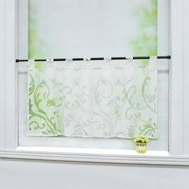 Joyswahl Elisabeth Voile Cafe Style Loop Curtain, Short Curtain
