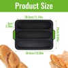 SNSYGN Baguette Baking Tray, 3 Cavity French Bread Pan Non-Stick