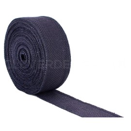CleverDelights 2" Navy Burlap Ribbon - Finished Edge - 25 Yards - 2 Inch Jute Burlap Fabric