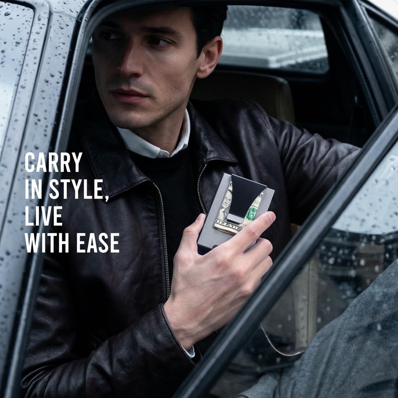 Slimwalt Slim Front Pocket Card Holder for Daily Commute &