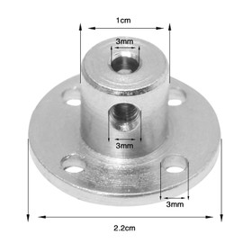 Cionyce 4 PCS 3mm Flange Shaft Coupling, Rigid Flange Coupling Motors Guide Shaft Support Coupler, High Hardness Connector Flanged Shaft Mount for DIY RC Model Motors