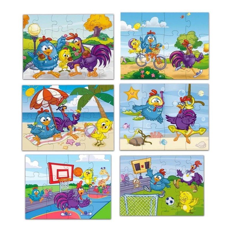 Didacti Juegos Rompecabezas 2 En 1 Gallina Pintadita Deporte 12