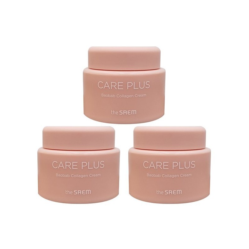 The Saem 더샘 케어 플러스 바오밥 콜라겐 크림 100ml 3개