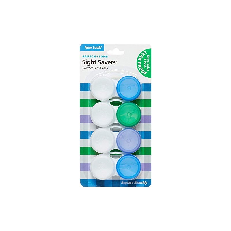 Bausch & Lomb Sight Savers Leak Proof Contact Lens Cases,