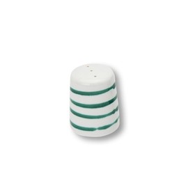 GMUNDNER KERAMIK Pepper Shakers Smooth Diameter 4.8 cm Green Flamed Crockery Handmade in Austria