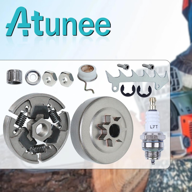 Atunee .325"-7T Clutch Drum Worm Gear Felling Dog Bumper Spike