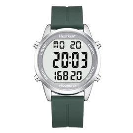 Hearkent Pedometer Watch, Step Counter, Easy to Operate, for Elderly (Green)