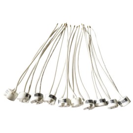 Feinlux® Universal Bulb Socket Adapter Holder for 12 V Lamps G4 / MR16 / GU5.3 / MR11 / GU4 with Connection Cable Pre-Soldered Pack of 10