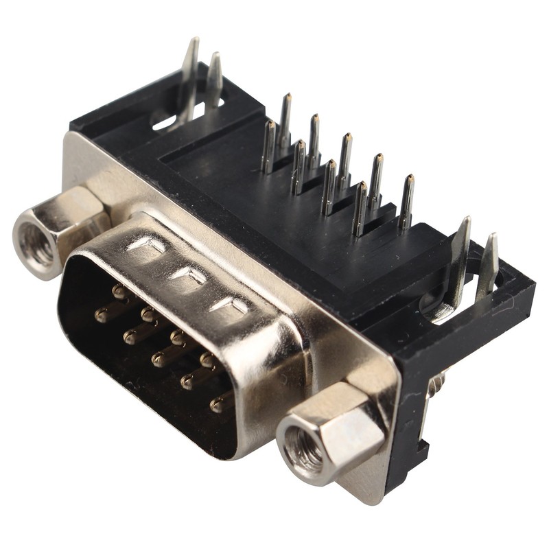 Futheda 10 Pcs RS232 DR9 9Pin Male Solder Connector Jack