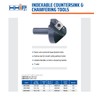 HHIP 2001-0036 1/4-3/4 Inch Indexable Countersink & Chamfer Tool, 82