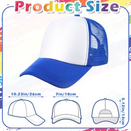 Xtinmee 36 Pcs Unisex Sublimation Hats Blank Trucker Hats Adjustable Baseball Caps for Men Women Outdoor DIY(6 Colors,Small)