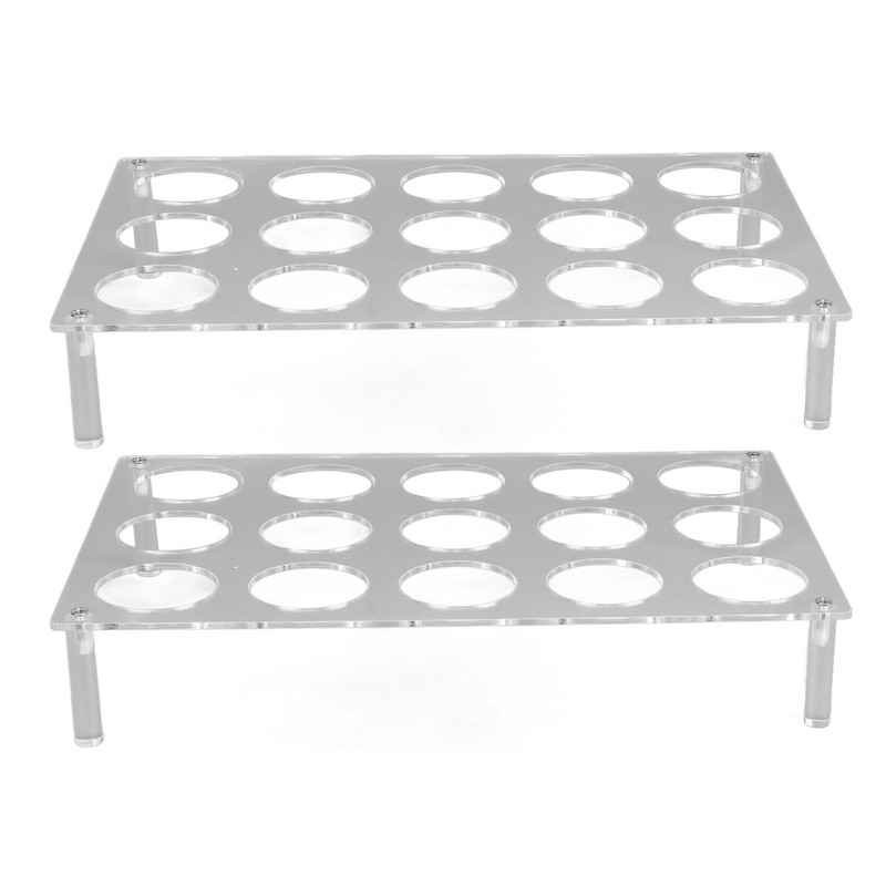 2 Set 15 Slots Flat Countertop Coffee Pod Holder Flat