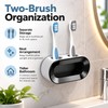 No-Drill Wall Mounted Toothbrush Holder – Self-Adhesive Plastic Bathroom Organizer