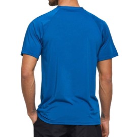 Arcweg Rashguard Men Short Sleeves Diving UV Protection UPF 50+ Elastic Rash Vest Loose Fit Top Swimming Quick Drying Surfing Pool T-Shirt Sports Top Rashie M (US) Blue