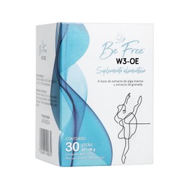 Be Free  W3-OE  Suplemento Alimenticio, 30 Sticks  Con Alga Marina y Granada, Fuente de Minerales y Antioxidantes para tu Bienestar Diario  Tecnologa 
