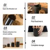 Tenforie Black Canister Sets for Kitchen, 3pcs Ceramic Canisters with