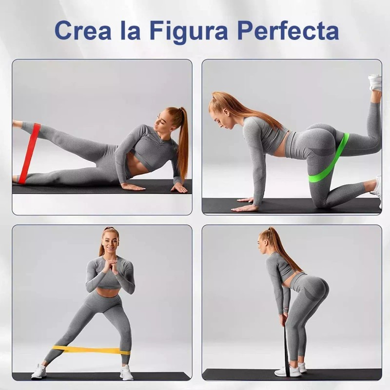 Lecute 5 Bandas De Resistencia Ligas Ejercicio Yoga Gym Fitness