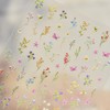 Flower Nail Stickers 5D Embossed Flowers Nail Art Stickers Spring