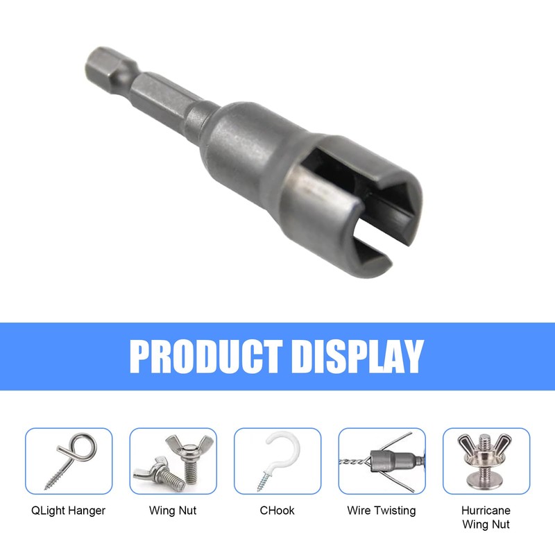 yorpyep Wing Nut Driver, Slotted Hexagonal Handle 65 mm Electric