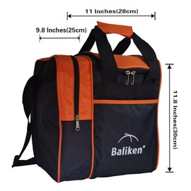 BALIKEN Single Bowling Ball Bag with Padded Ball Holder, The Bowling Bag Fits 1 Bowling Ball & Pair of Men Shoes in Size 13 (Purple)