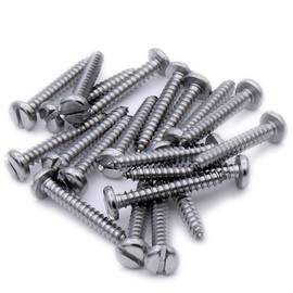 No.8 x 1 (4.2mm x 25mm) Slot Pan Self-Tapping Screw - Stainless Steel (A2) (Pack of 20)