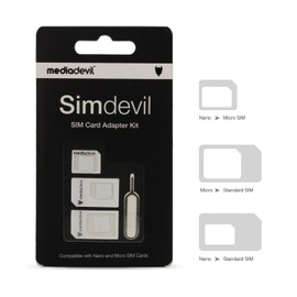 MediaDevil Simdevil 5-in-1 SIM Card Adapter Kit (Nano/Micro/Standard)