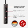 Power Strip Ecolor 5-Way White/Black 5.00 m H05VV-F 3G1.5