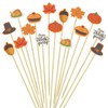 200PCS Thanksgiving Wooden Cocktail Picks Cupcake Toppers – Turkey Day