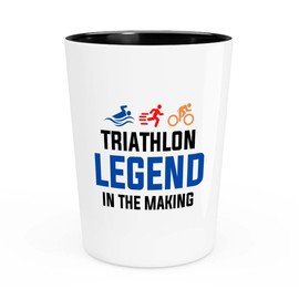 Triathlon Shot Glass 1.5oz - Triathlon legend in - Sports court Team Indivdiual partner Triathlon