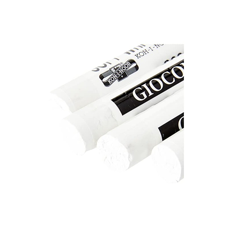 KOH-I-NOOR Hard Artificial Extra Charcoals - White (Pack of 4)